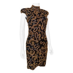Escada by Margaretha Ley silk vintage hand beaded and embroidered dress