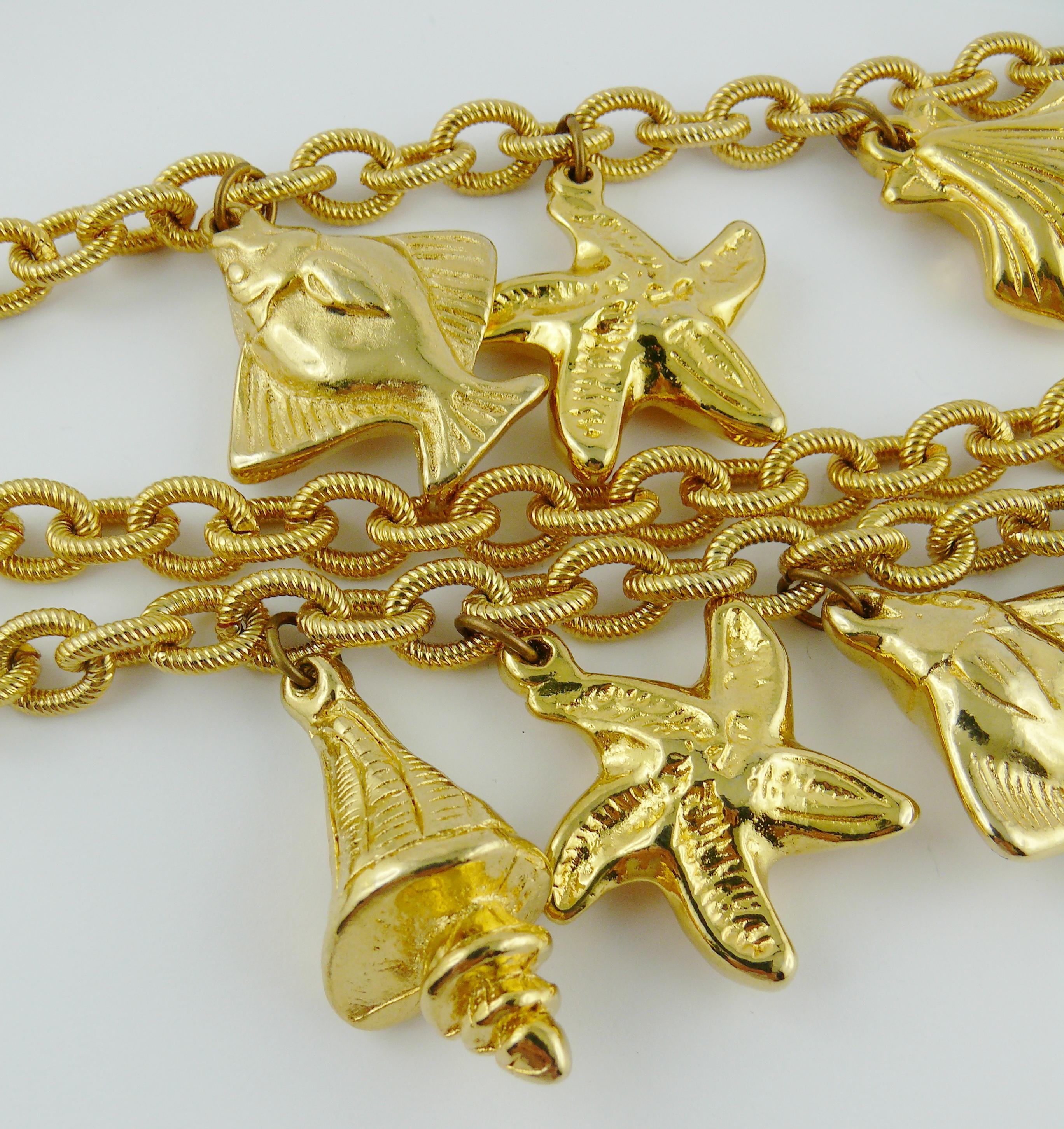 gold charm choker