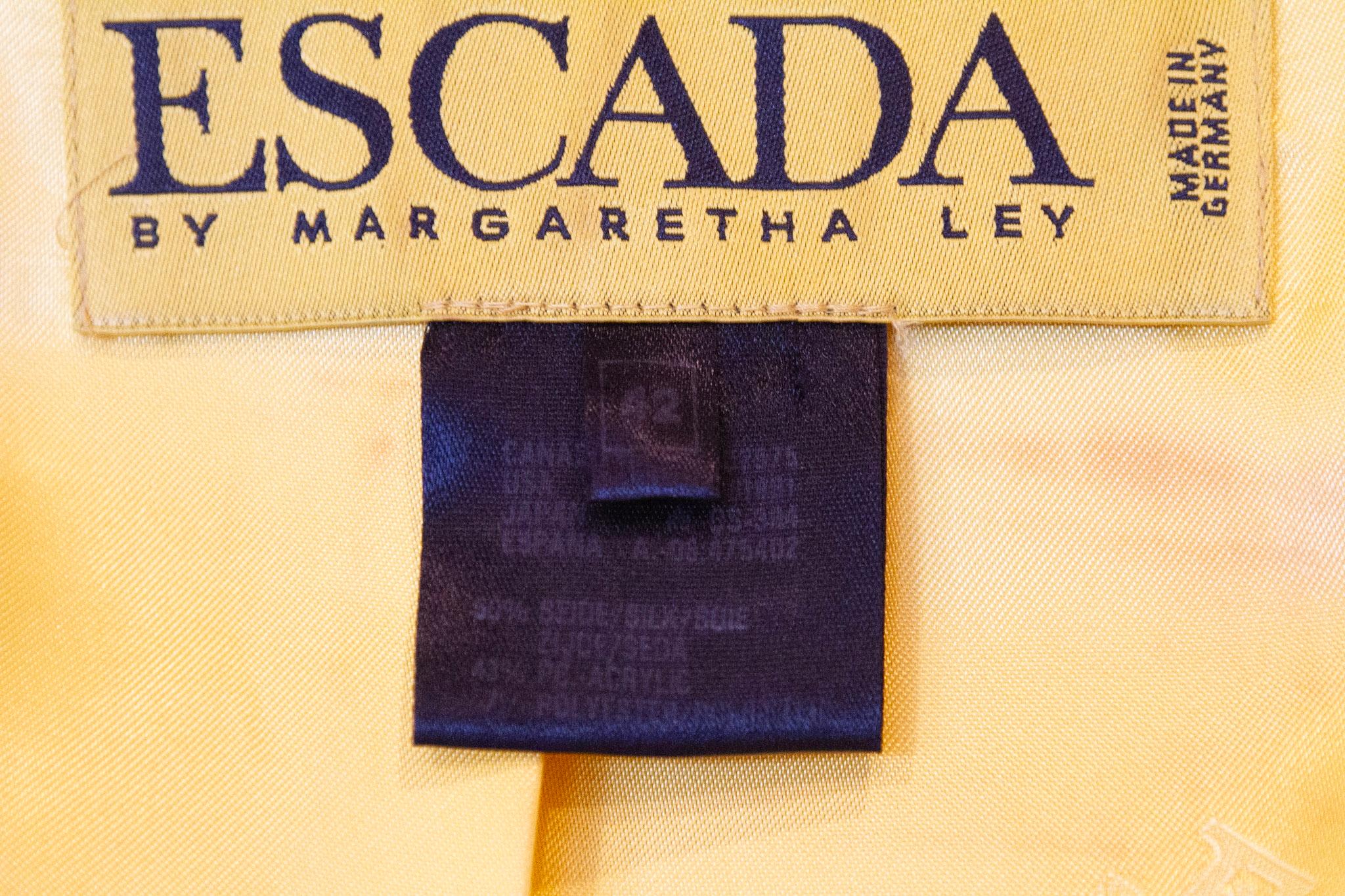 Escada by Margaretha Ley Yellow Quilted Ensemble  For Sale 6