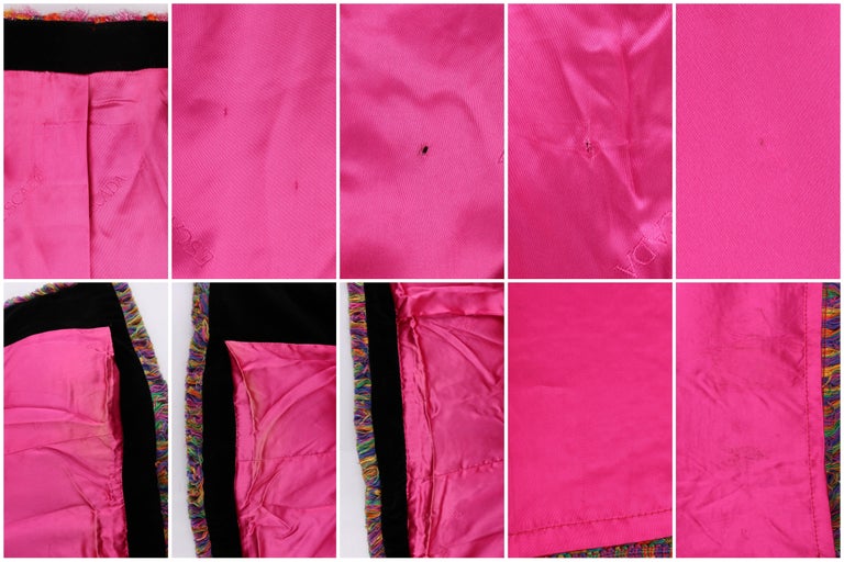ESCADA c.1990's MARGARETHA LEY Tweed Boucle Multi-Color Jacket Skirt ...