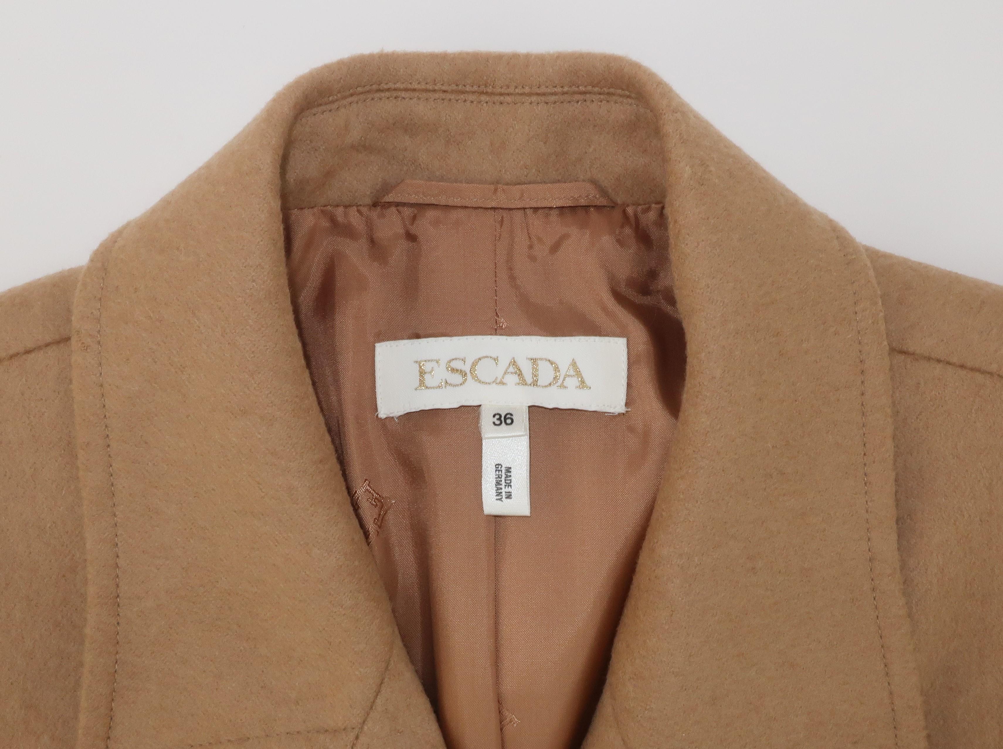 Escada Camel Hair Military Style Jacket 3