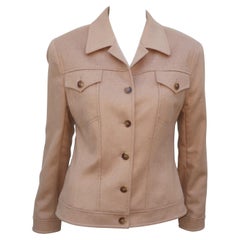 Escada Kamelhaar-Jacke im Militärstil