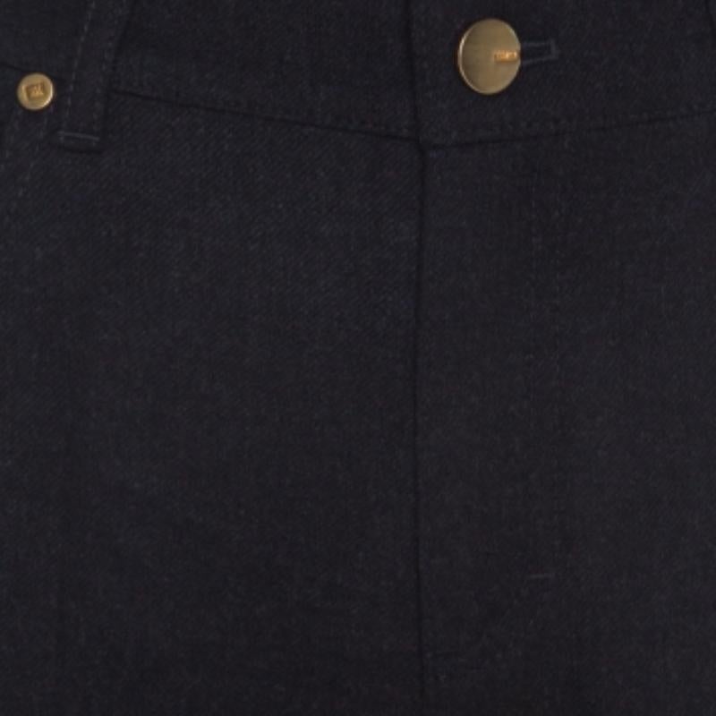 Pantaloni Tessa in lana a vita alta grigio carbone di Escada M. I. in vendita 1