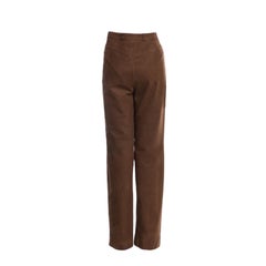 ESCADA Chocolate Brown Soft Lamb Leather Pants 42