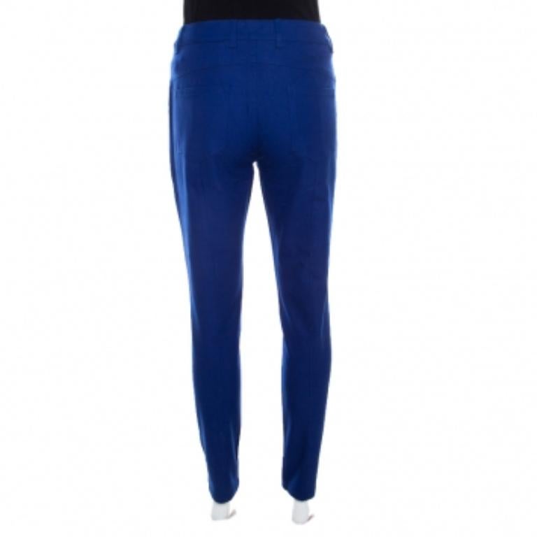 Blu Escada - Jeans a zampa dritta Teresa in denim stretch blu cobalto - S in vendita