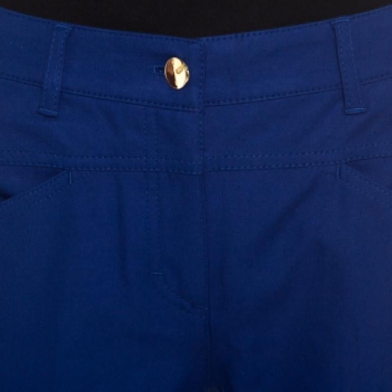 Donna Escada - Jeans a zampa dritta Teresa in denim stretch blu cobalto - S in vendita