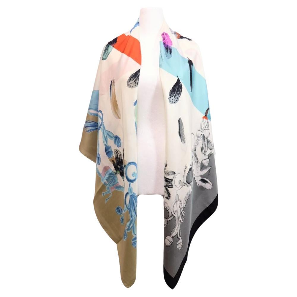 Sciarpa di seta colorata Escada in vendita