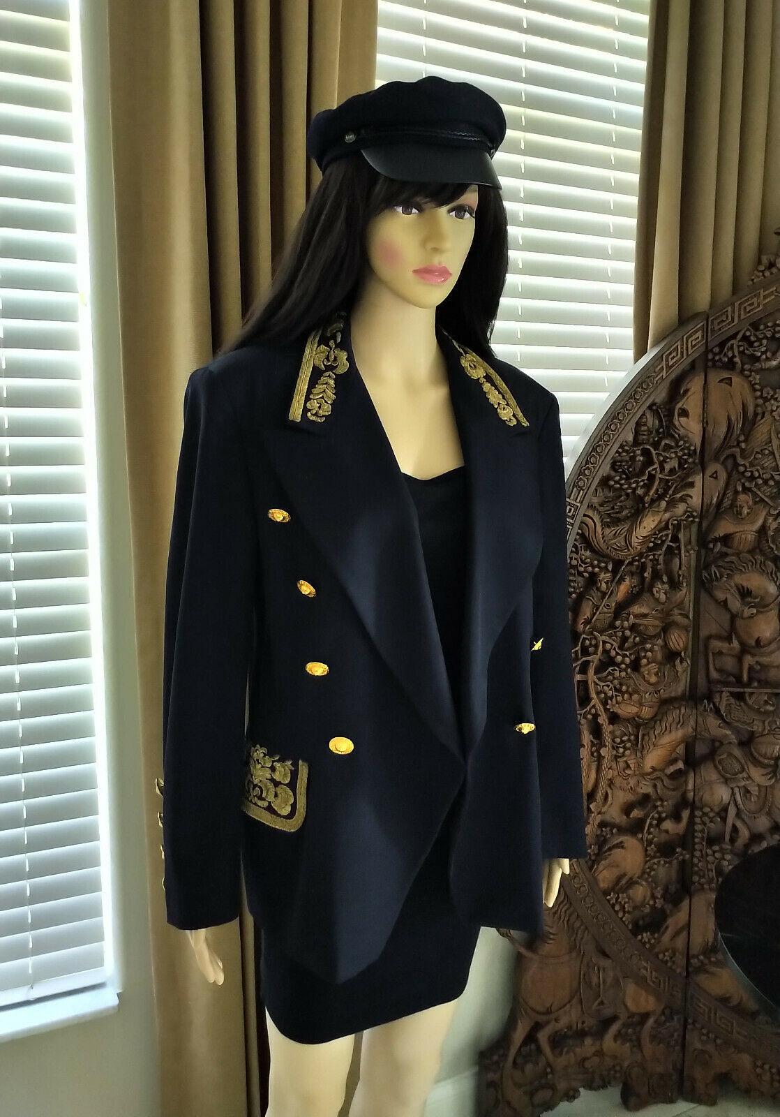 navy jacket brocade