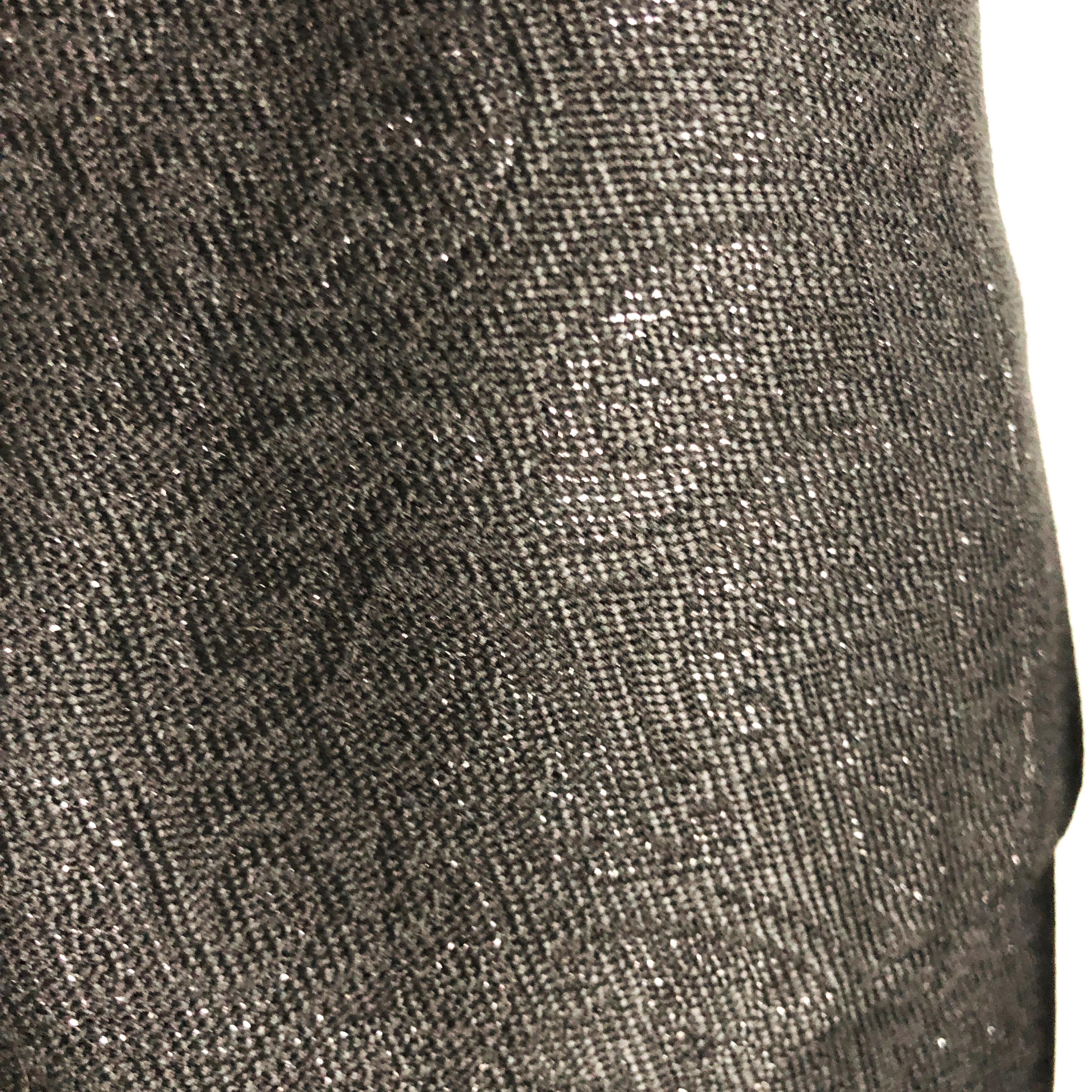 Escada Couture Anzug mit Nerzbesatz Jacke & Rock 2pc Set aus Seidenwollmischung Paisley 40 im Angebot 1