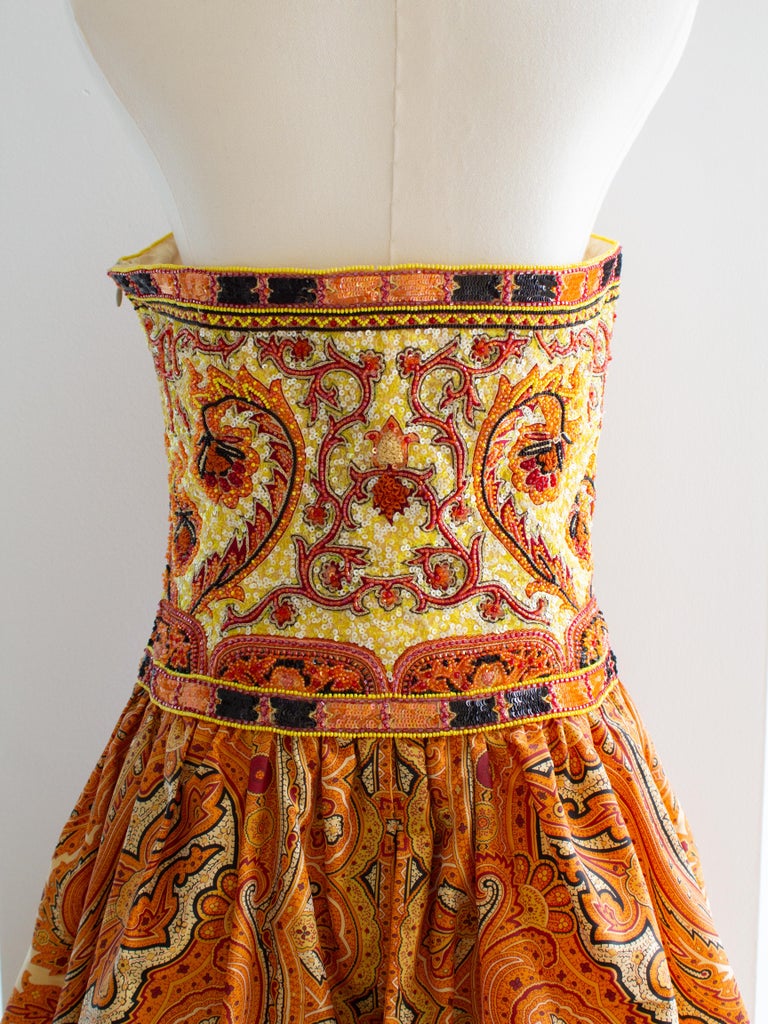escada orange dress escada 36 dress Color Orange