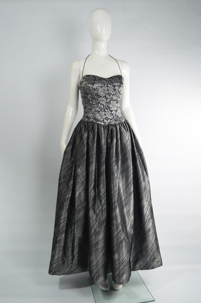 Medium 1990s Escada Couture Dress Blush Summer Short Sleeve Beaded Evening Gown