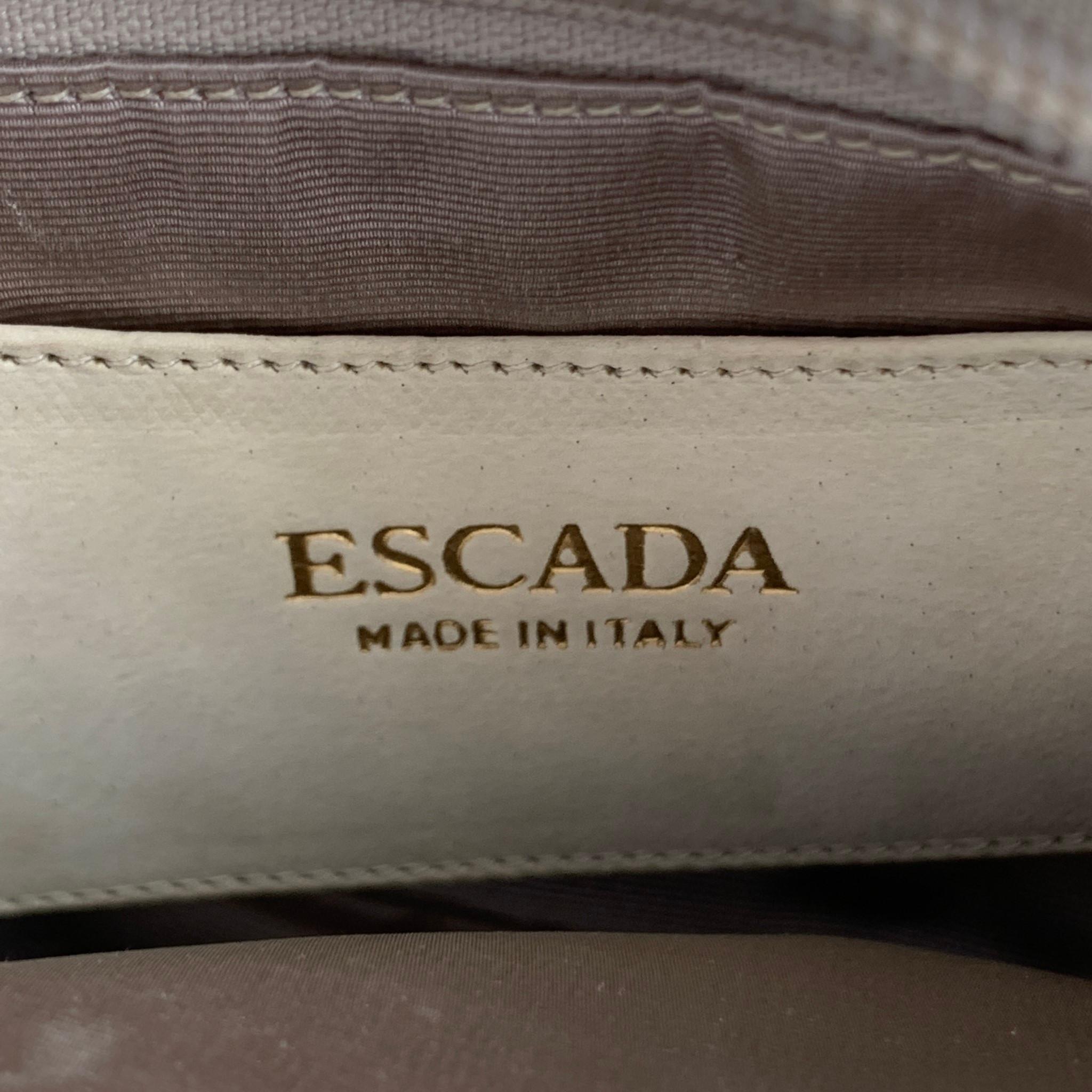 Women's ESCADA Cream Quilted Suede Cross Body Handbag