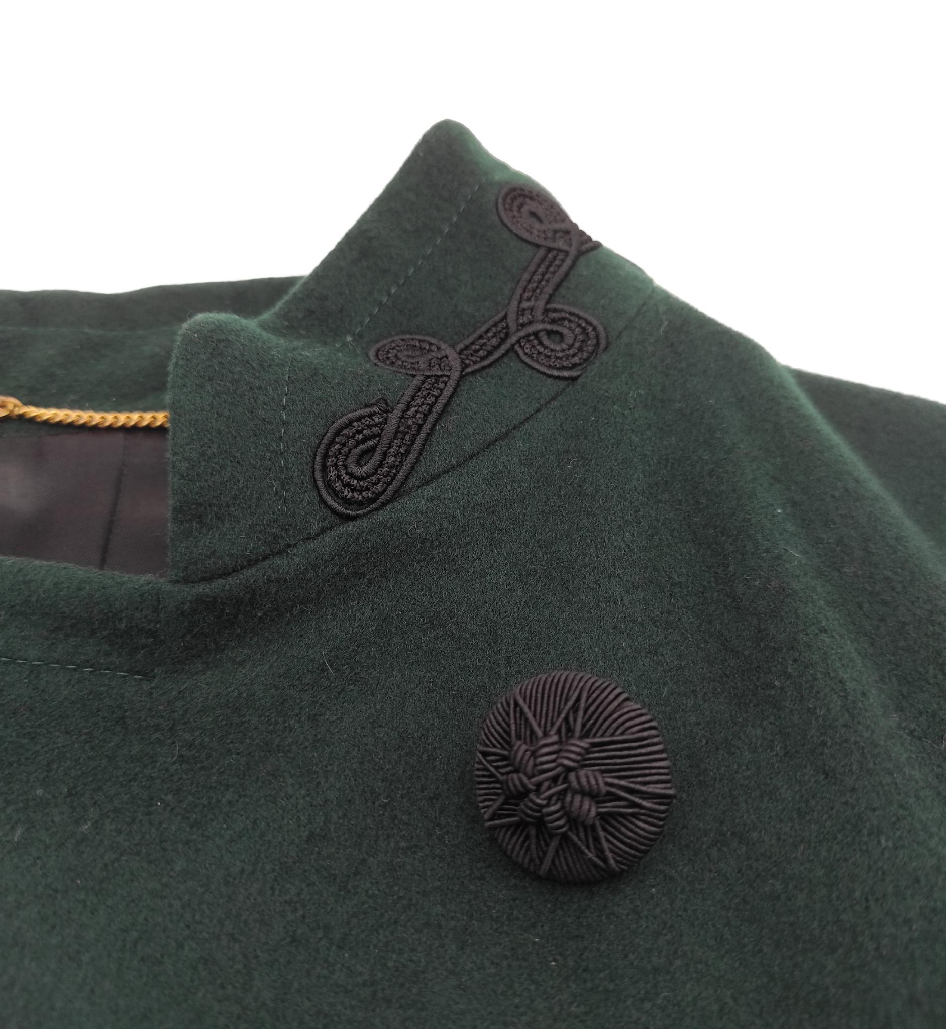 Escada dark green embroidered blazer For Sale 2