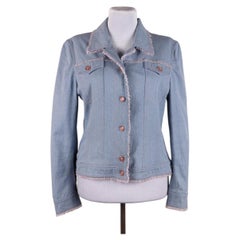 Escada denim jacket / jacket size 36 (XS) with beads, vintage