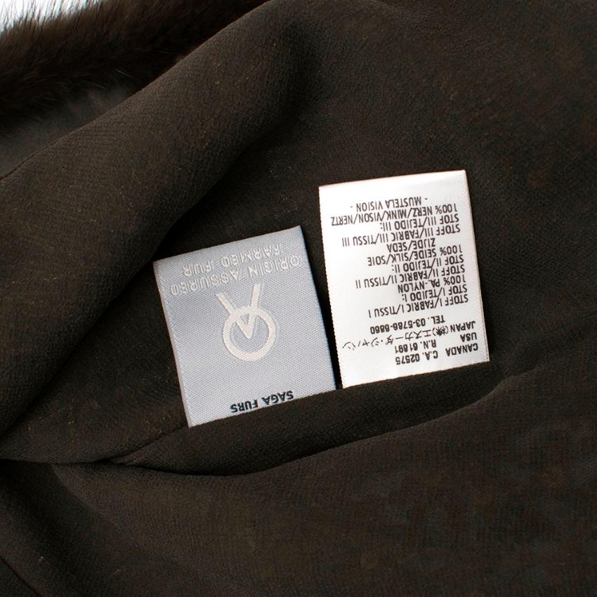 Escada Embellished Mink Vintage Short Sleeve Jacket - Size US 6 For Sale 1