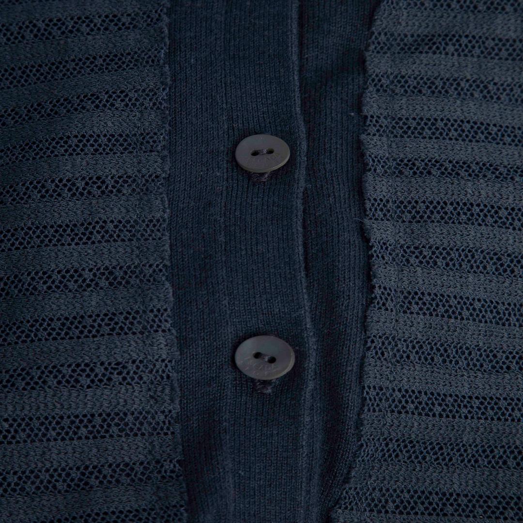 Noir Escada Escada Sport Cardigan bleu à rayures Taille XL en vente
