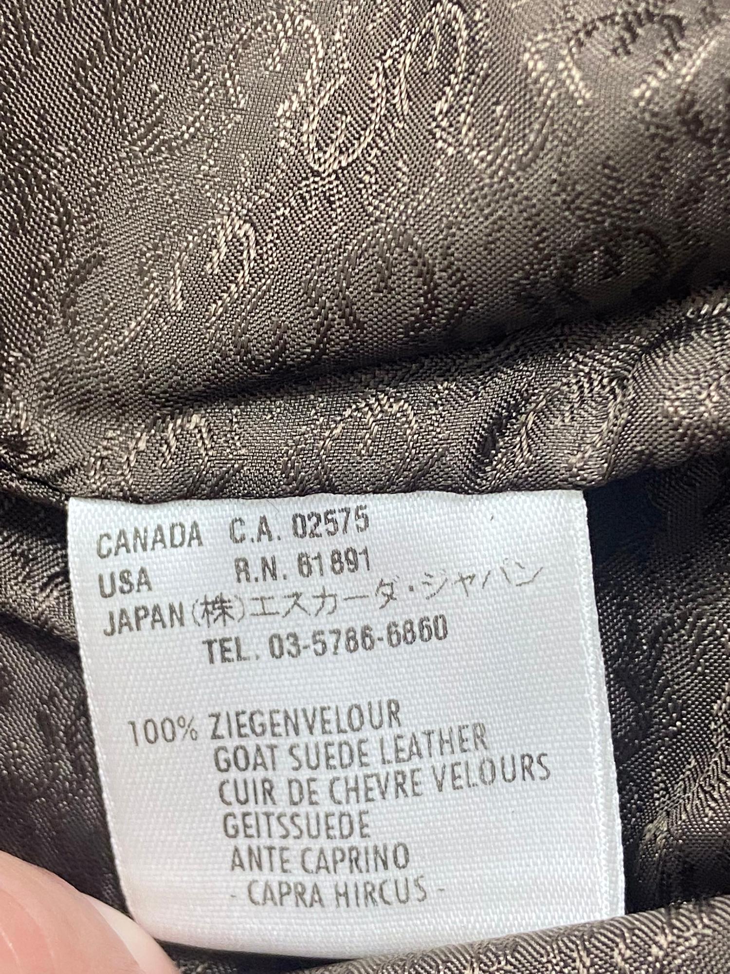 Escada Feather Trimmed Chocolate Brown Suede Jacket For Sale 9