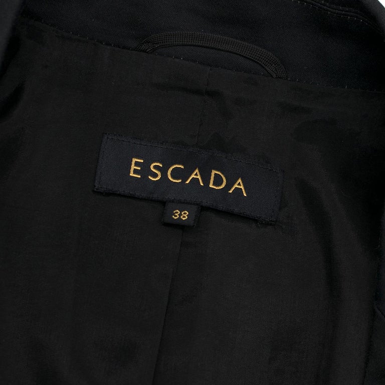 Escada Floral Print Black Blazer US 8 at 1stDibs