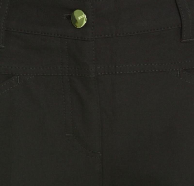 Escada Jeans Stretch Denim Teresa Straight Leg Verde Foresta M. I. in vendita 1