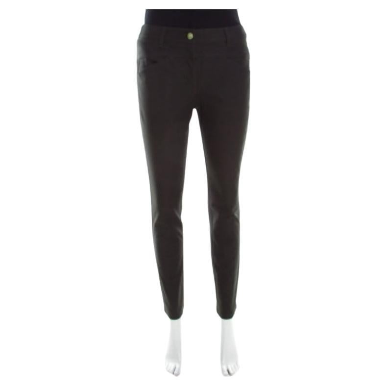 Escada Jeans Stretch Denim Teresa Straight Leg Verde Foresta M. I. in vendita