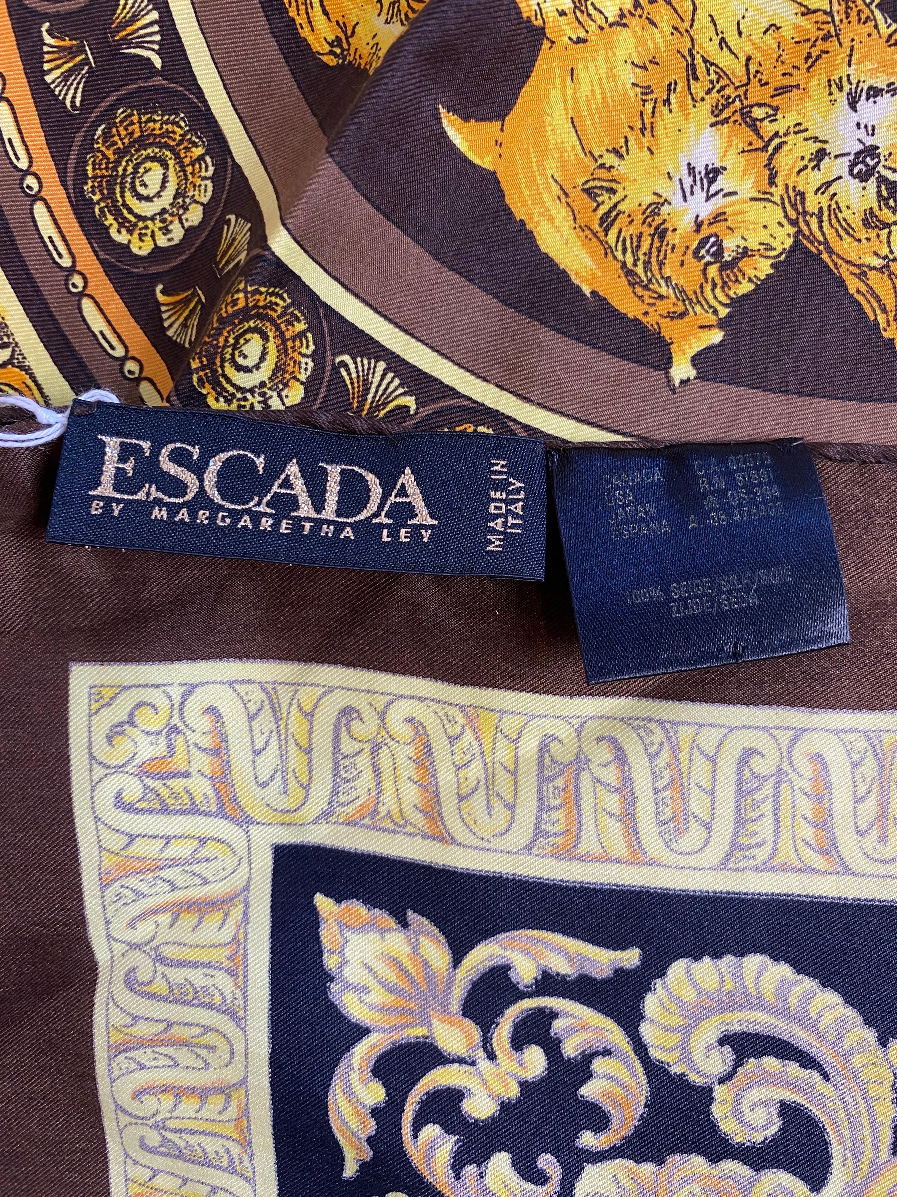 Marrone Foulard Escada in vendita