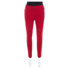 Escada Garnet Red Stretch Denim Teresa Straight Leg Jeans M. I.