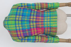 Escada Green Wool Check Jacket Vintage 90s