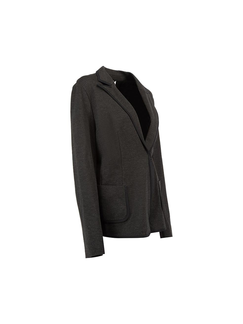 CONDITION is Very good. Hardly any visible wear to blazer is evident on this used Escada designer resale item. 



Details


Grey

Viscose

Blazer

Zip up closure

2x Front side patch pockets

1x Front EE embellished chest pocket





Made in