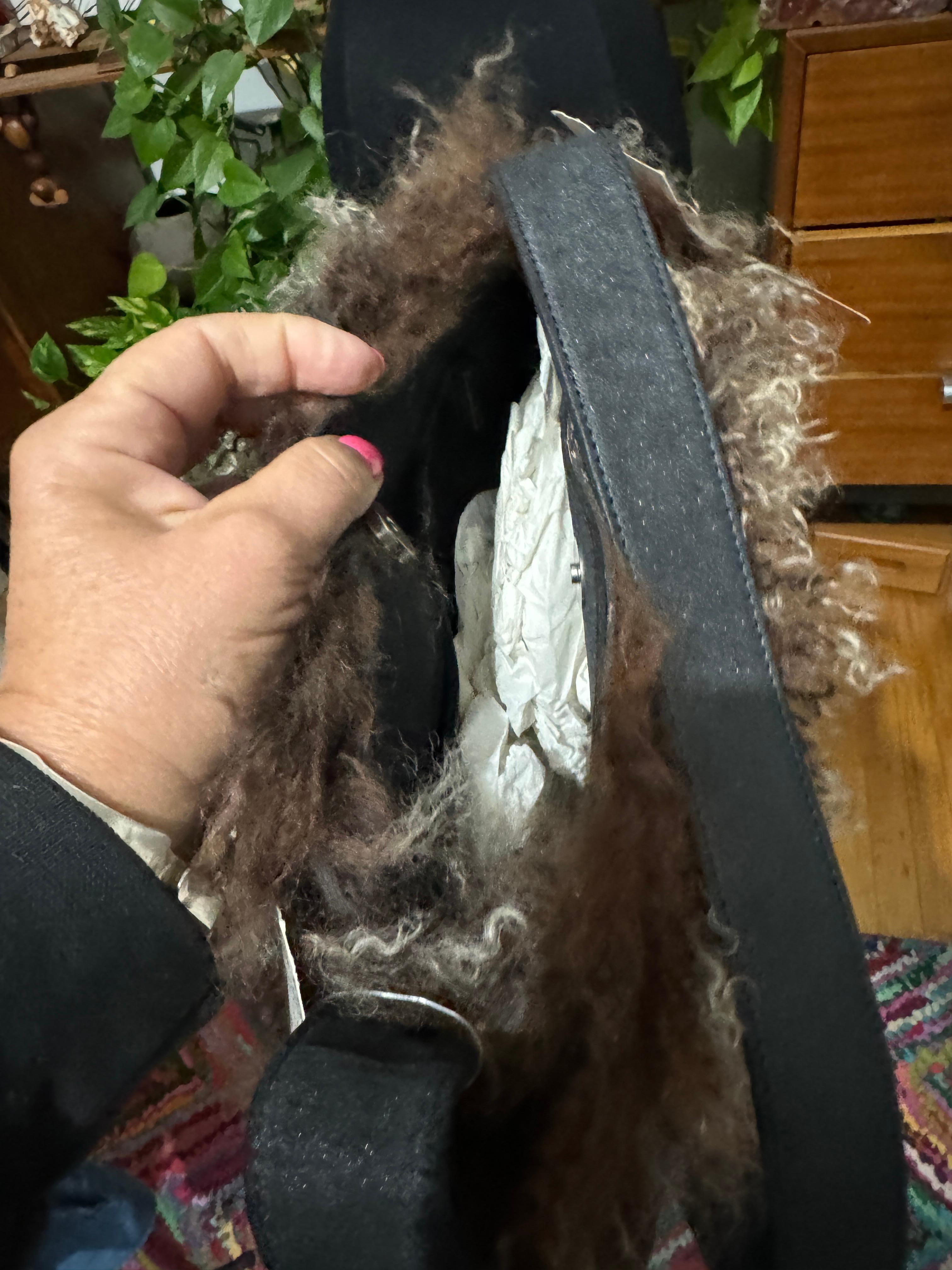 Escada Sac à main Cuir d'agneau bouclé Jamais utilisé 1990 Sac à main Porte-monnaie en vente 1