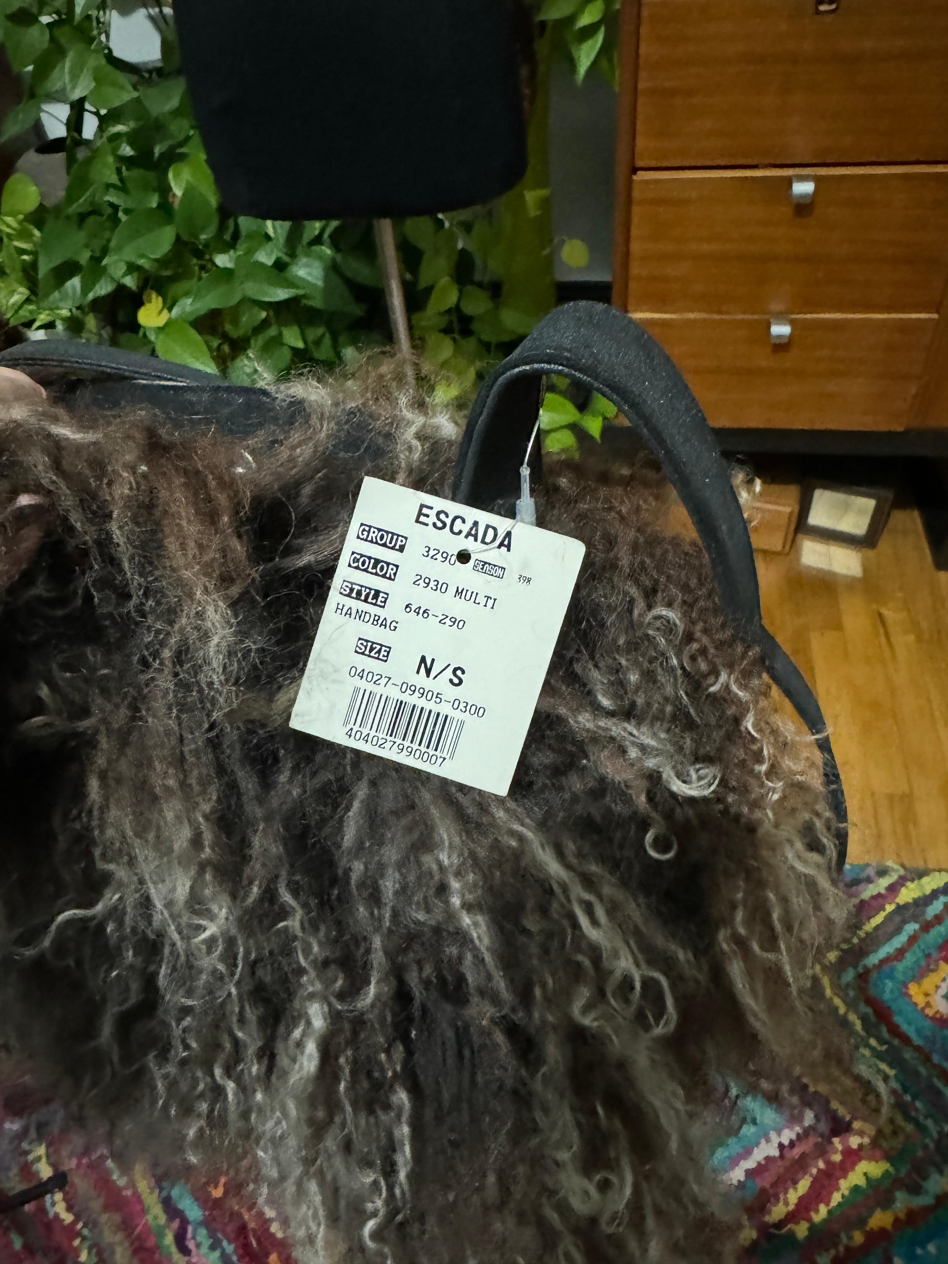 Escada Sac à main Cuir d'agneau bouclé Jamais utilisé 1990 Sac à main Porte-monnaie en vente 2