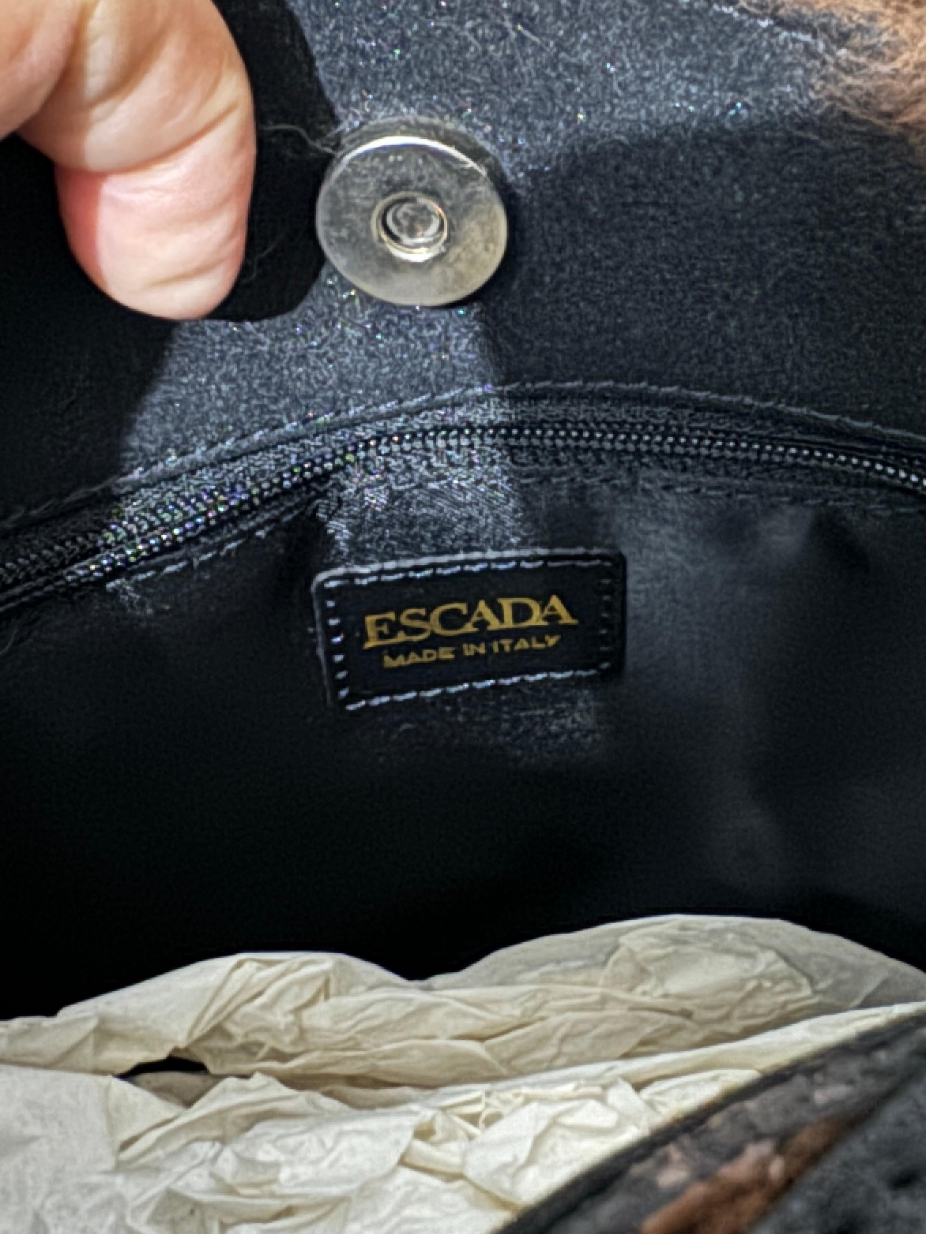 Escada Sac à main Cuir d'agneau bouclé Jamais utilisé 1990 Sac à main Porte-monnaie en vente 3