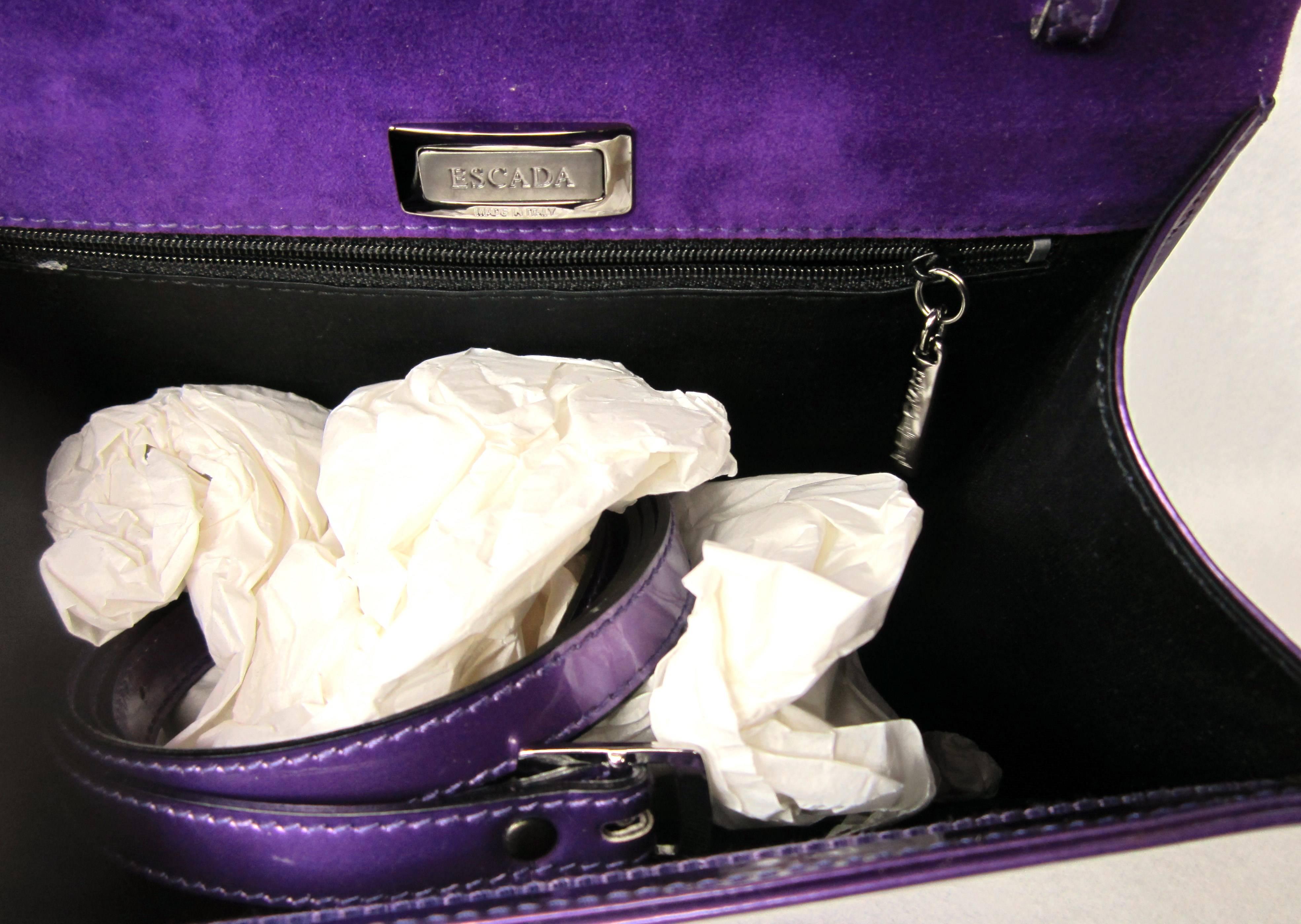Escada Handbag Purple Calf Leather Escada New, never used 1990s 1