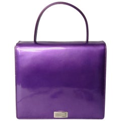 Escada Handbag Purple Calf Leather Escada New, never Vintage 1990s