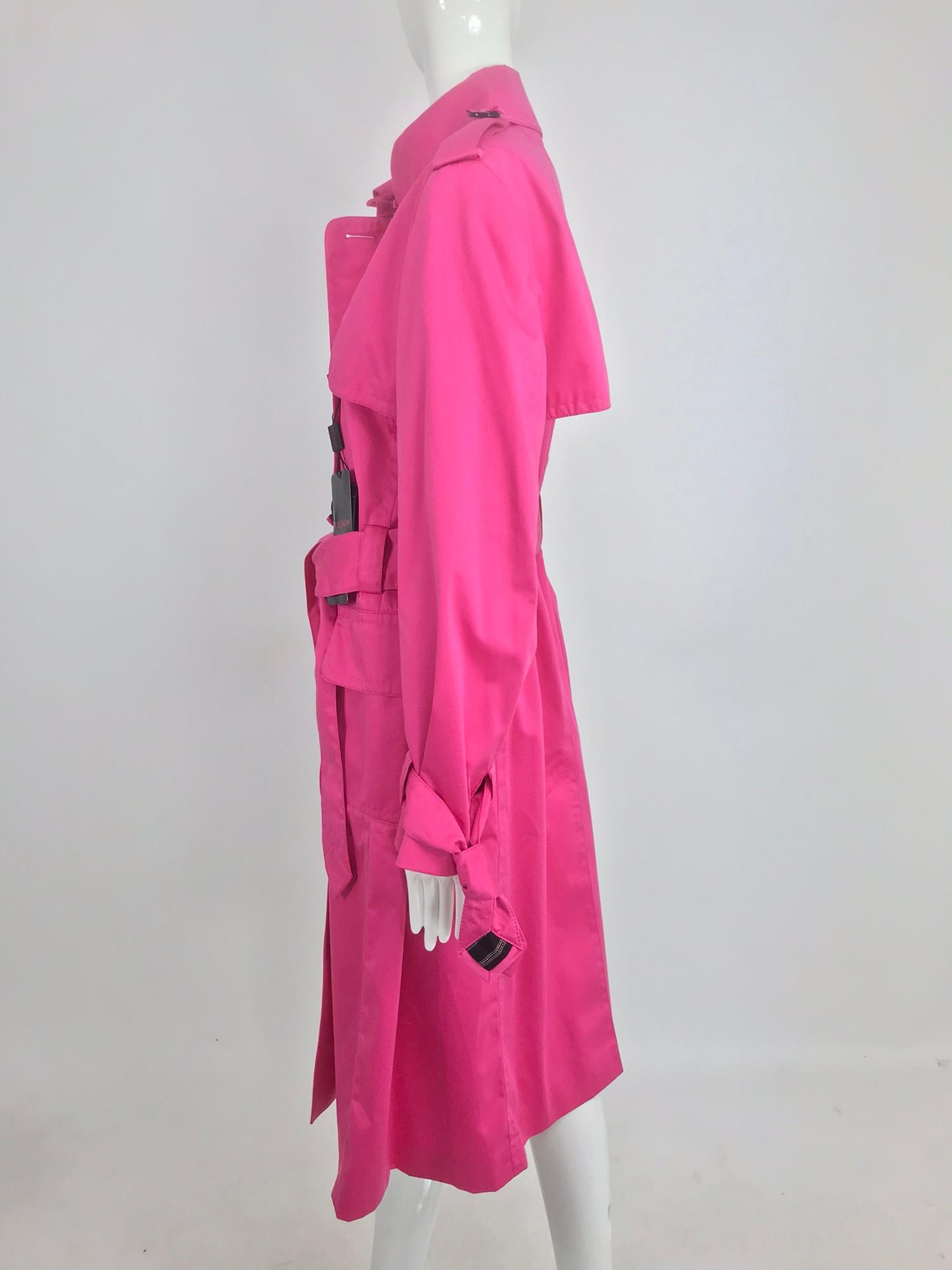 hot pink trench coat