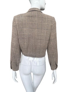 Escada Houndstooth Wool Bomber Jacket S