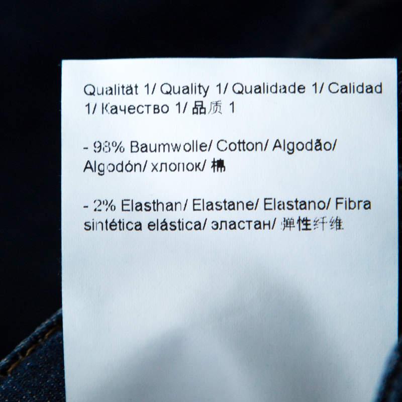 Escada Indigo Faded Effect Denim Cropped Skinny Jeans S For Sale 2
