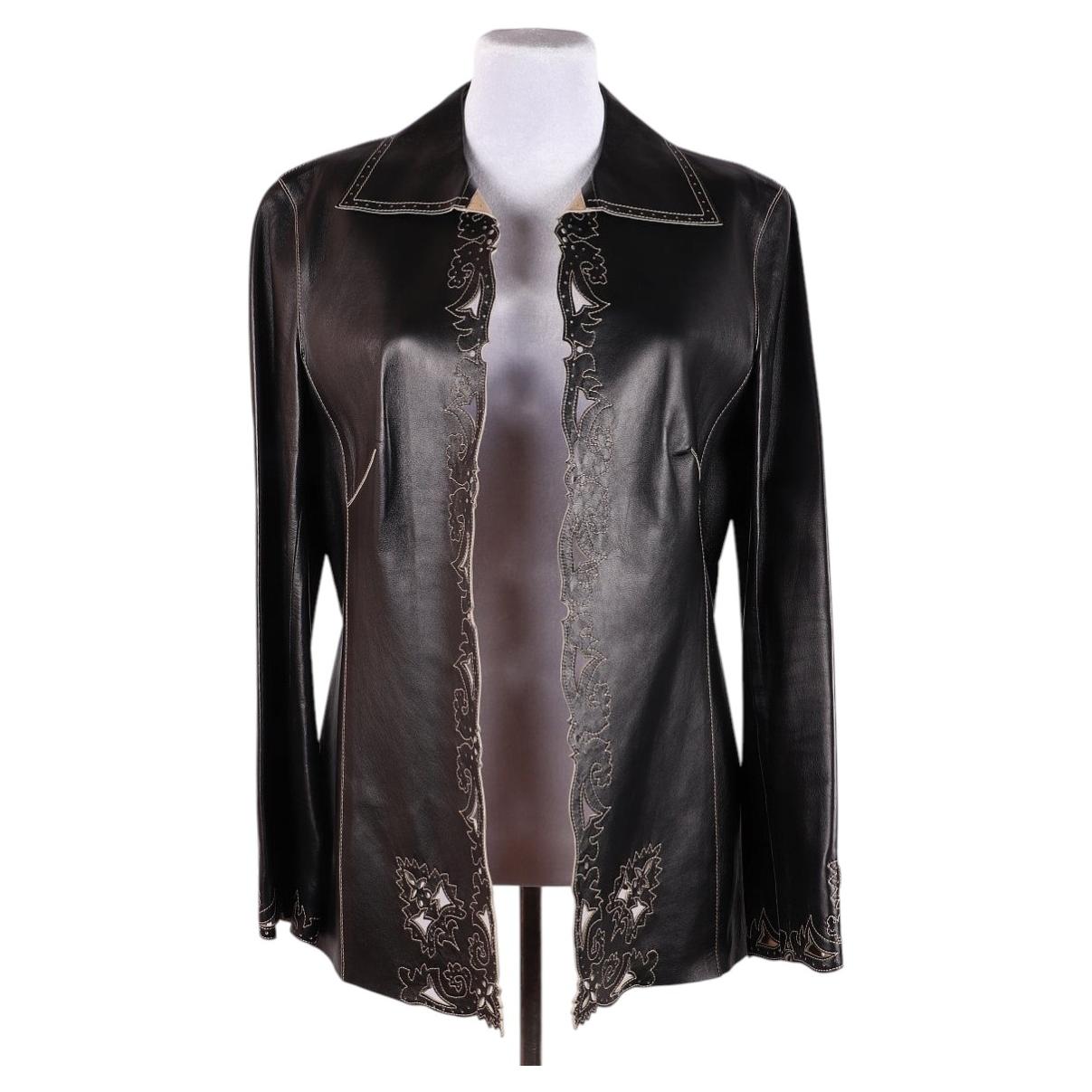 Escada. Lederjacke. Echtes Leder.