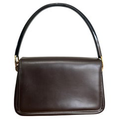 Escada Borsa a mano Kelly in pelle marrone mai usata anni '90 Borsa a mano