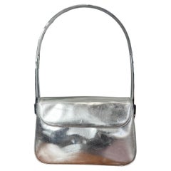 Escada Borsa con manico in pelle mai usata anni '90 Borsetta Argento