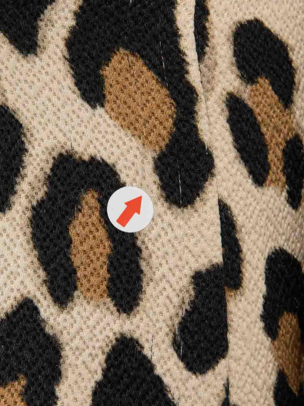 Women's Escada Leopard Print Single Breasted Blazer Size M