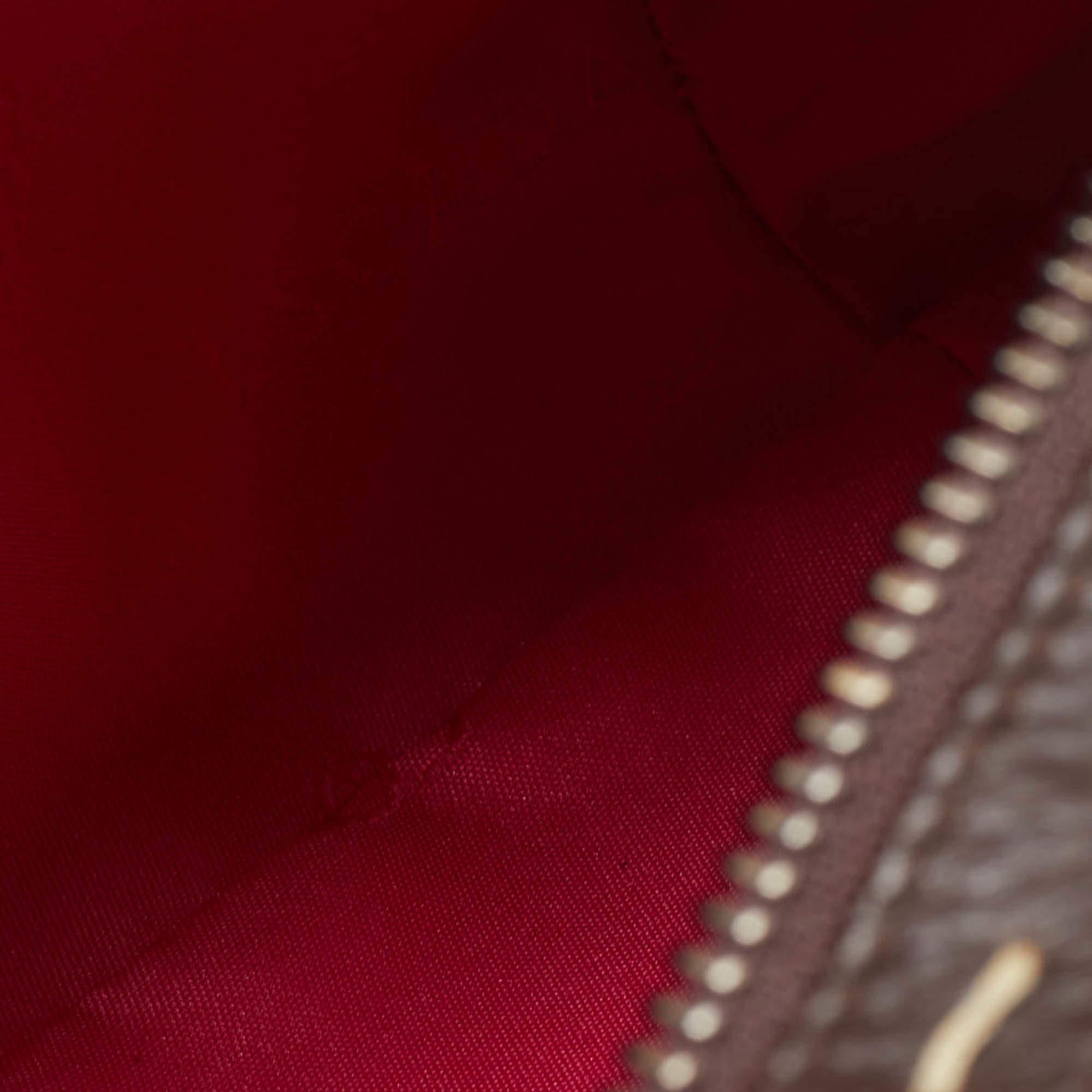 Escada Magenta/marrone scuro in pelle e tela Borsa Eluna piccola 4