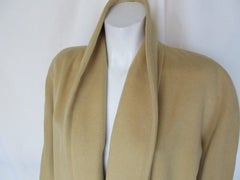 Escada Margaretha Ley 1980s Vintage Yellow Wool Open Front Coat Unisex