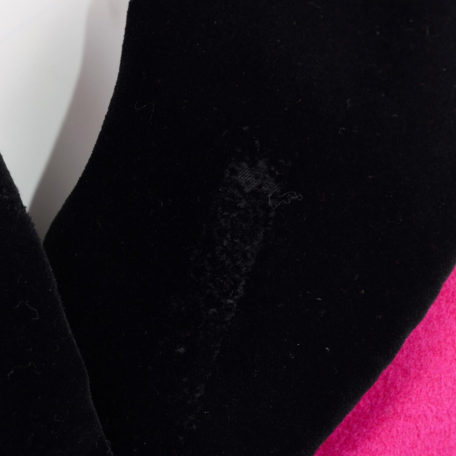 Escada Margaretha Ley Bright Pink Wool Short Blazer Jacket Black Velvet Trim  1