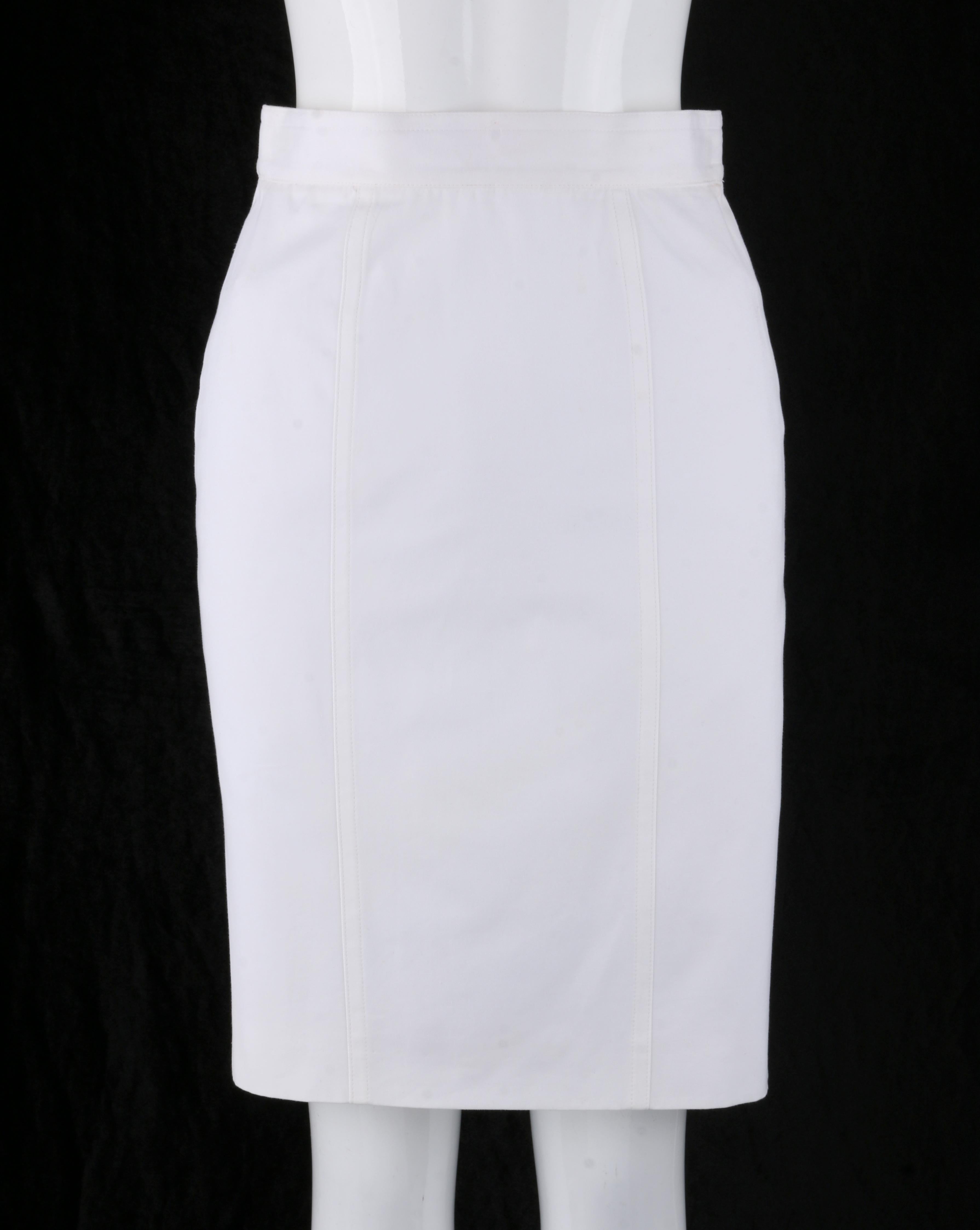 Gray ESCADA MARGARETHA LEY c.1990s Strawberry Print Jacket White Skirt Suit Dress Set