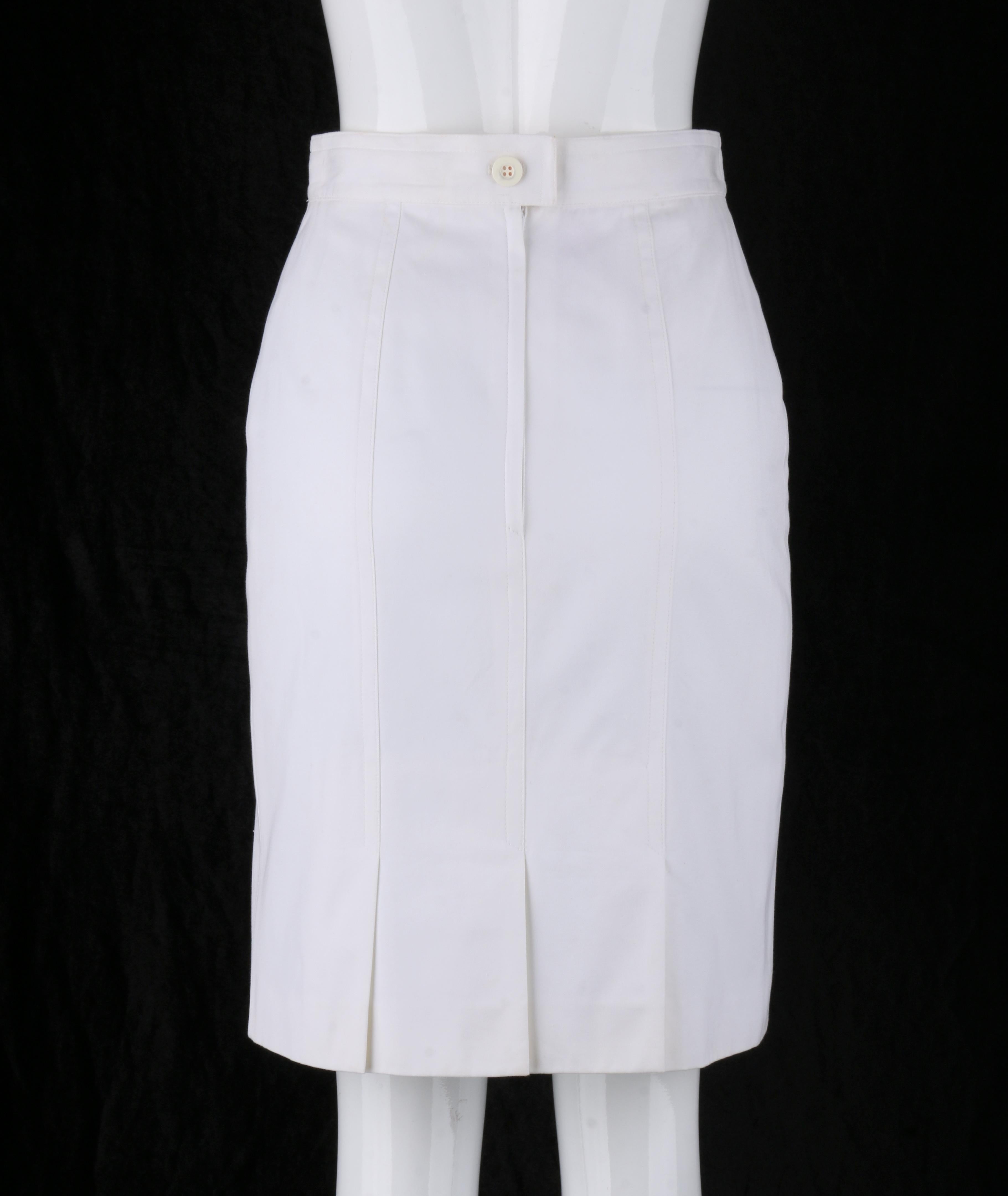 ESCADA MARGARETHA LEY c.1990s Strawberry Print Jacket White Skirt Suit Dress Set 1