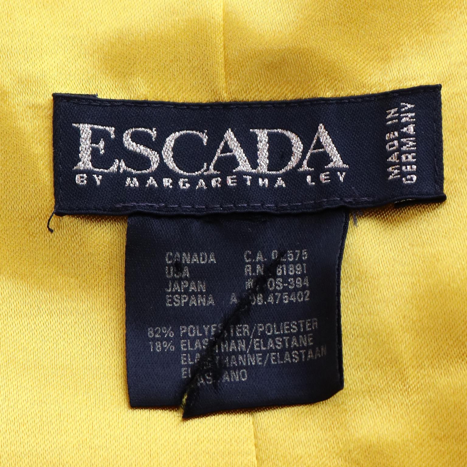 Women's Escada Margaretha Ley Gold Sequin Strapless Evening Dress For Sale