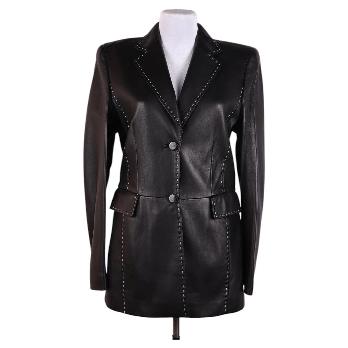 Escada Margaretha Ley. Leather jacket. Size 38. Slovenia.