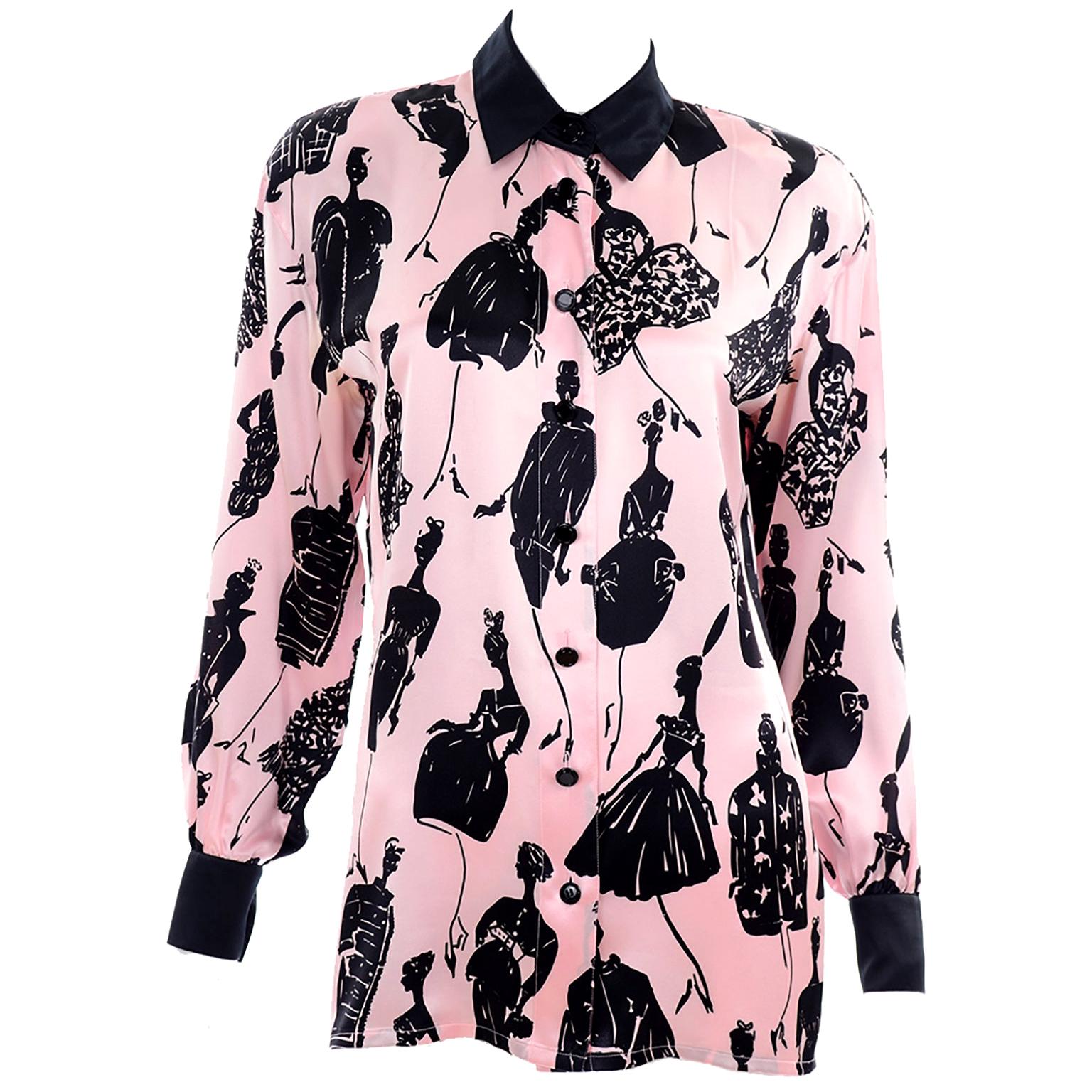 Escada Margaretha Ley Zijden blouse volledige print casual uitstraling Mode Blouses Zijden blouses 
