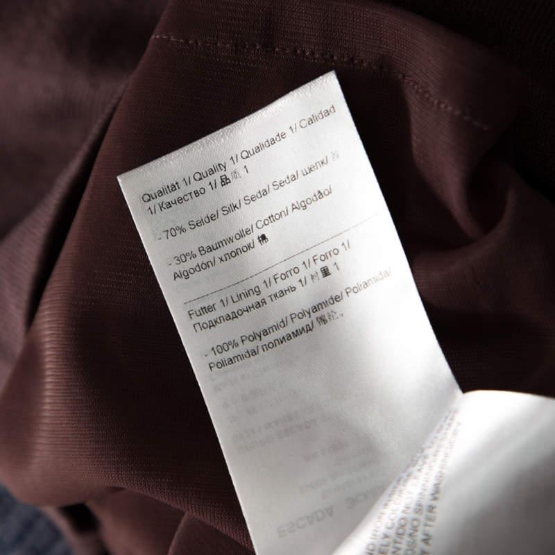Escada Mauve Silk Cotton Iridescent Paillette Embellsihed Shawn Dress M 1