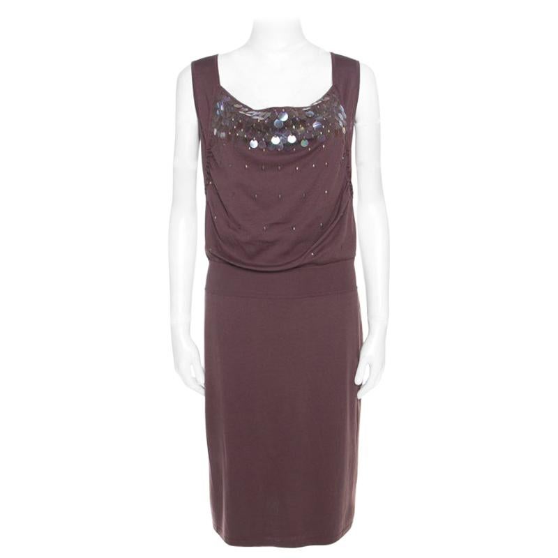 mauve silk dress